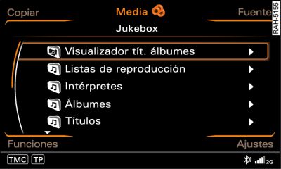 Estructura de carpetas de la jukebox